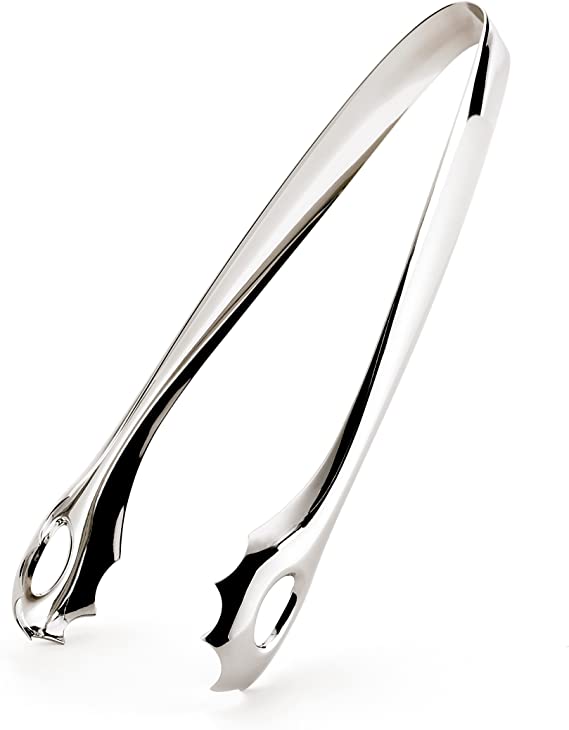 Cuisipro 747179 7-Inch Tempo Ice Tongs, Silver