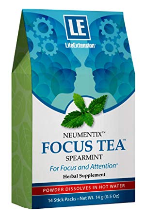 Life Extension Focus Tea 14 Stick Packs, 14 Gram