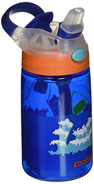 Contigo AUTOSPOUT Gizmo Flip Kids Water Bottle, 14 oz., French Blue