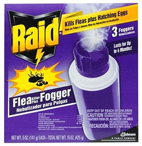 41654 Raid House & Yard Flea Killer   Fogger Triple Pack Home Use Only (01645)