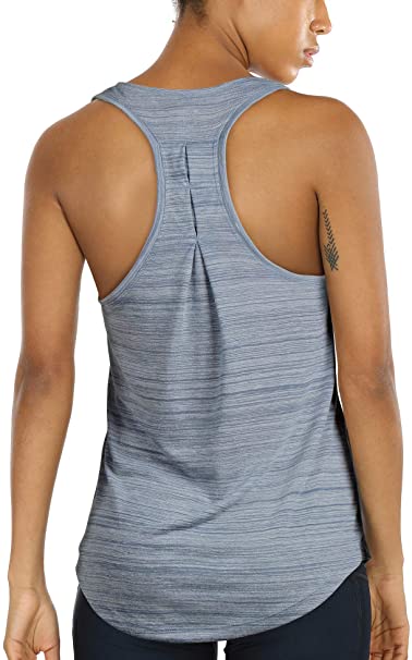 icyzone Workout Tank Tops for Women - Athletic Yoga Tops, Racerback Running Tank Top, Gym Exercise Shirts