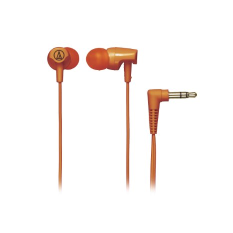 Audio Technica ATHCLR100OR In-Ear Headphones, Orange