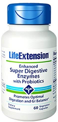 Enhanced Super Digestive Enzymes with Probiotics 60 Vegetarian Capsules-Pack-3