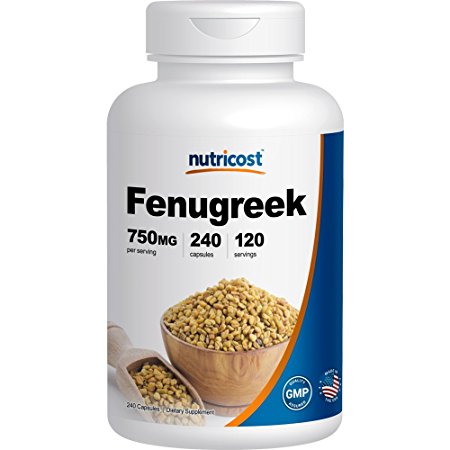 Nutricost Fenugreek Seed 750mg; 240 Capsules