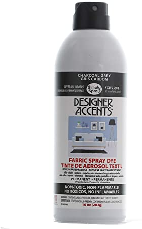 Simply Spray Designer Accents Upholstery Fabric Spray Paint Dye Charcoal Grey (3 Cans)