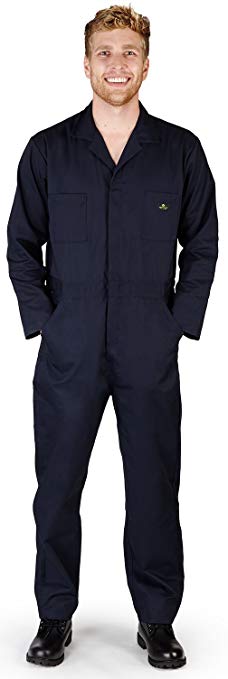 NATURAL WORKWEAR - Mens Long Sleeve Basic Blended Work Coverall Includes Big & Tall Sizes - Order 1 Size Bigger