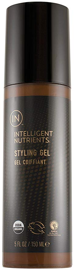 Intelligent Nutrients USDA Certified Organic Styling Gel - Medium Hold Organic Hair Styling Gel with No Petrochemicals for Men & Women (5 oz)