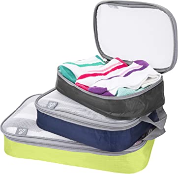 Travelon Set of 3 Packing Organizers, Bold, One Size