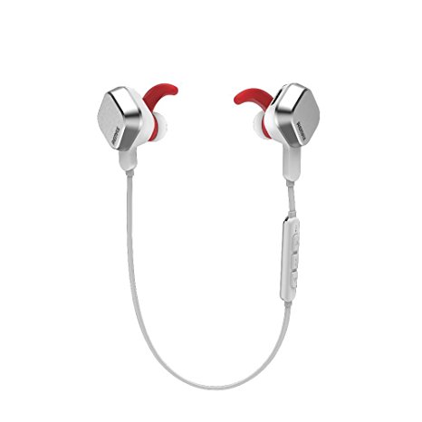 REMAX RM-S2 New Arrival Sports Magnet Wireless Bluetooth Headset Can Answer Phone Stereo Headphone Mic Handsfree Music Earphones Noise Cancelling (White)