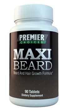 Maxi-Beard - Hair And Beard Growth Support - For Best Hair Growth Results - Hair Growth Supplement - 60 Capsules For A Real Full Month Supply - Made In The USA - Amazon Money Back Guarantee