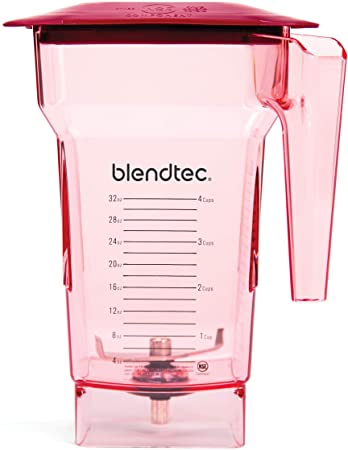 Blendtec Wildside  Jar (64 oz) - Five Sided - 2 Quart - Commercial-Grade Blender Jar - Vented Latching Lid - BPA-free - Red