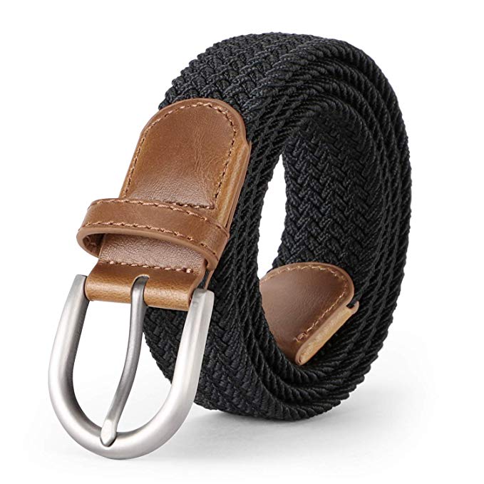 Braided Canvas Stretch Belt Elastic Casual Belt for Men/Women/Junior 1.3"Wide