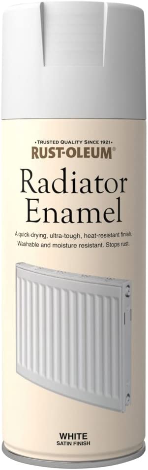 Rust-Oleum 400ml Radiator Enamel Spray Paint - Satin White