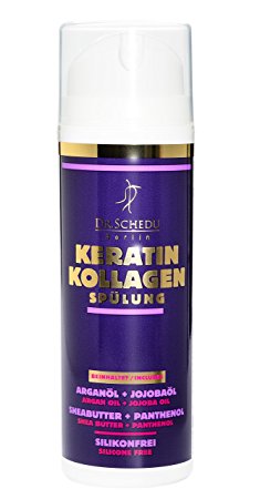1 x Dr. Schedu Berlin Keratin Collagen Conditioner with Argan Oil, Jojoba Oil, Shea Butter, the Vitamins A,E,F, and Panthenol, 150ml, made in Germany
