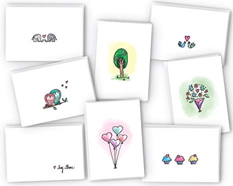 Love Note Cards Collection - 24 Cards & Envelopes