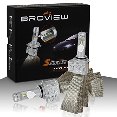 BROVIEW S5 9006 HB4 High Power LED Low beam Headlight Conversion kit,Meeting beam Headlight Kit, Fog light,8000 LM Bulb Kit - (2pcs/set)-2 Yr Warranty