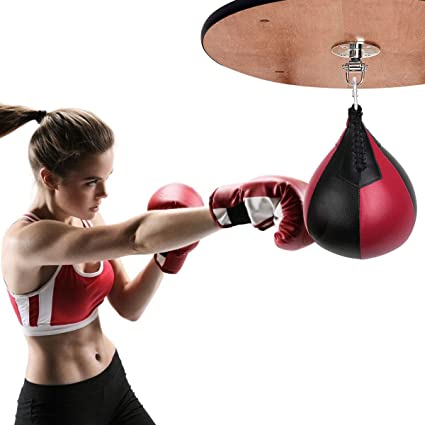 VAlinks Speed Bag with Free Air Pump, Boxing Speed Ball Punching Bag for MMA Muay Thai Fitness Workout Training Fight Sports