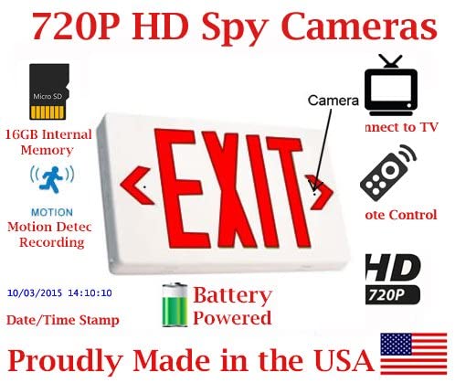 SecureGuard EXIT Sign Spy Camera