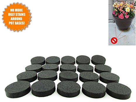 Flower Pot Feet, Invisible Flower Pot Risers, Rubber Risers for Plant Pots - 20 or 8 Pc (20)