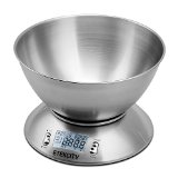 Etekcity 11lb5kg Digital Multifunction Kitchen Food Scale Stainless Steel Alarm Timer and Temperature Sensor Detachable Bowl