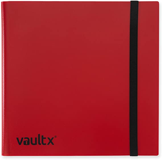 Vault X Binder - 12 Pocket Trading Card Album Folder - 480 Side Loading Pocket Binder for TCG (Red)