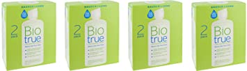 BioTrue Contact Lens Solution QyrcMe for Soft Contact Lenses, Multi-Purpose 10oz, Twin Pack (4 Units)