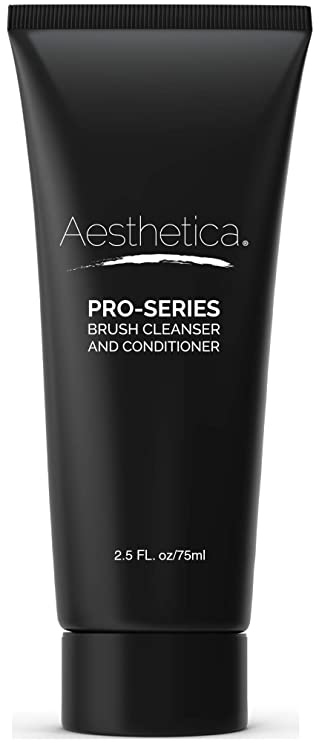 Aesthetica Makeup Brush Cleaner – Cruelty Free Make Up Brush Shampoo for any Brush, Sponge or Applicator - Made in USA - 2.5 fl oz