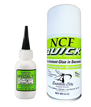 Hot Stuff Special T Thick CA Glue (2oz) & NCF Quick Aerosol Accelerator (6oz)