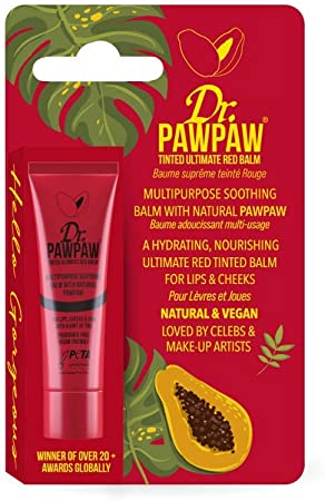 Dr. Pawpaw Multi-Purpose Balm | No Fragrance Balm, for Lips, Skin, Hair, Cuticles, Nails, and Beauty Finishing | 10 mL (Ultimate Red, 1 Pack)
