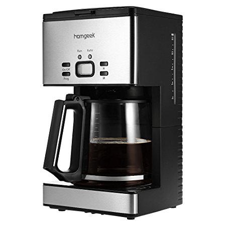 Homgeek 1.8L Coffee Maker Programmable Coffeemaker Machine 15 Cups with Coffee Carafe & Measuring Scoop