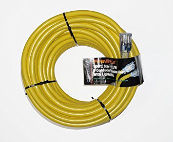 ProStyle 10 Gauge SJTW 3 Conductor 100 Foot Extension Cord With Lighted Ends - Yellow