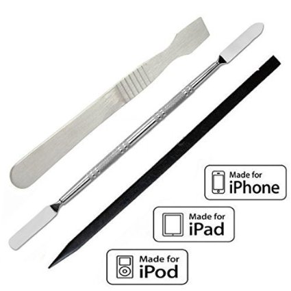 3 Pieces Professional Spudger Repair Toolkit: includes High quality doubel sided Metal Spudger, Flat Spudger and High quality non -conductive Nylon Pryer especially for IPhone / iPad / iPod / Netbook / Notebook / Laptop / HTC / BlackBerry /Samsung / Huawei /Xiaomi/Nokia /Sony / Motorola / Nexus / LG / Tablet PCs / Mp3-Player / repairs