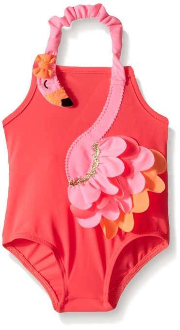 Mud Pie Little Girls' Flamingo Swimsuit