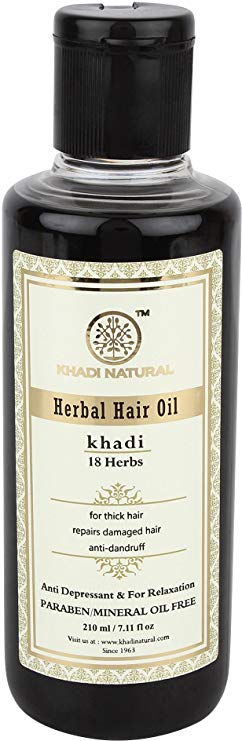 KHADI - 18 Herbs Herbal Ayurvedic Hair Oil - 210ml