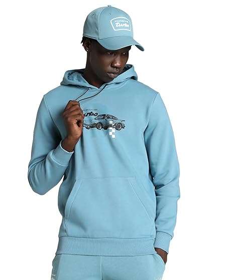 Puma Men's Cotton Hooded Neck Sweatshirt (621025_Bold Blue