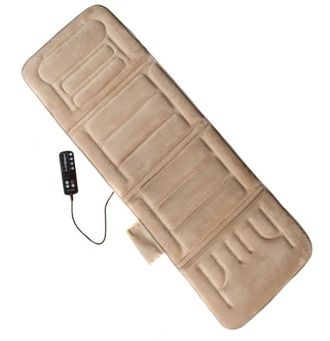 Comfort Products 60-2907P08 10-Motor Massage Plush Mat with Heat Beige