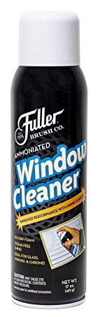 Fuller Brush Ammoniated Window Cleaner - Commercial Streak Free Foam Cleaning Spray w/ Ammonia For Crystal, Mirror & Chrome - Easy Gunk & Dust Removal For Clear Glass Doors & Windows