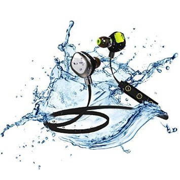 Bluetooth Headset, VANDESAIL® Wireless Headphones Bluetooth 4.1 Waterproof IPX7 Aptx Stereo Earphones with Mic for Sports Running iPhone 6 6s Plus/ 6 Plus/ ipad/ Samsung (Waterproof-Black)