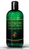 Antifungal Soap w Tea Tree Oil and Active Ingredient Proven Clinically Effective in Athletes Foot Jock Itch and Ringworm Treatment Helps Body Acne and Odor