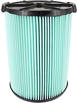 Ridgid VF6000 Genuine Replacement 5-Layer Allergen, Fine Dust, and Dirt Wet/Dry Vac Filter 5-20 Gallon Vacuums