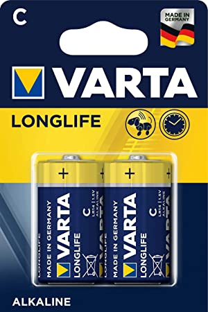 Varta Longlife Extra 1.5 V C Alkaline Battery (Pack of 2)