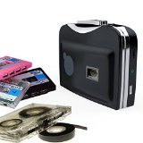 USTEK Portable Cassette Tape To MP3 Player Converter Upgraded and Through USB Drives and With Headphones