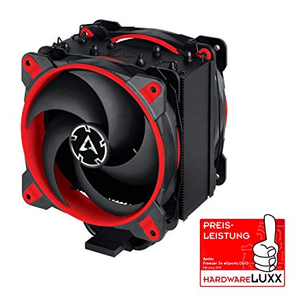 ARCTIC Freezer 34 eSports DUO - Tower CPU Air Cooler with BioniX P-Series Case Fan in Push-Pull, 120 mm PWM Processor Fan for Intel and AMD Socket, for CPUs up to 210 Watt TDP - Red