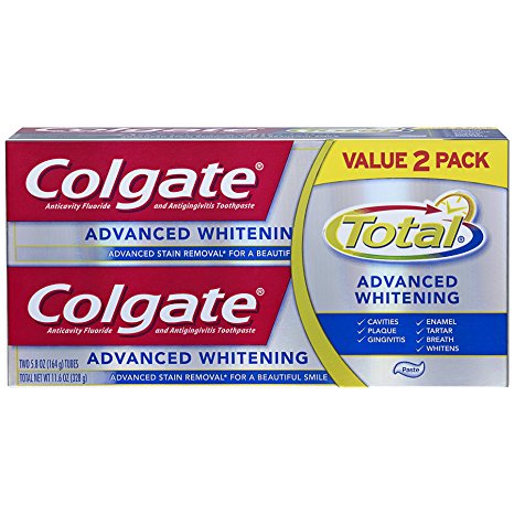 Colgate Total Advanced Whitening Toothpaste Twin Pack, 5.8 Ounce