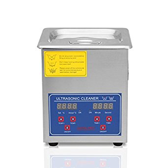 VEVOR Commercial Ultrasonic Cleaner 2L Heated Ultrasonic Cleaner with Digital Timer Jewelry Watch Glasses Cleaner Large Capacity Cleaner Solution