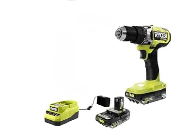 RYOBI 18V ONE  HP Brushless 1/2" Drill/Driver Kit With Battery & Charger (Renewed)