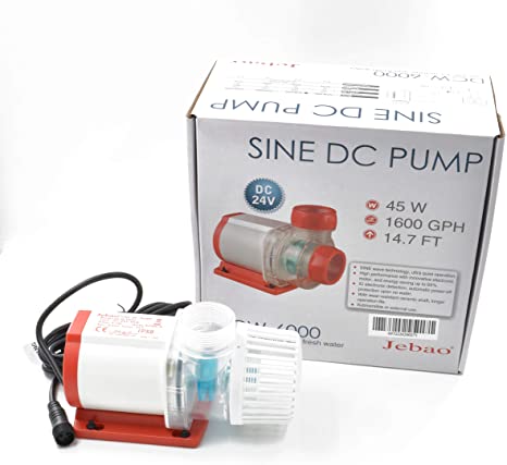 Jebao DCW SINE DC Controllable Water Pump (DCW-6000), White/red