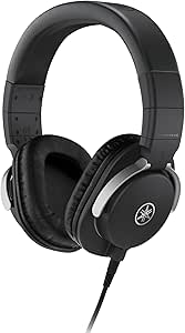 YAMAHA HPH-MT5 Studio Headphones - Foldable Monitor Headphones with 3m Cable and 6.3mm Standard Stereo Adapter Plug, Black