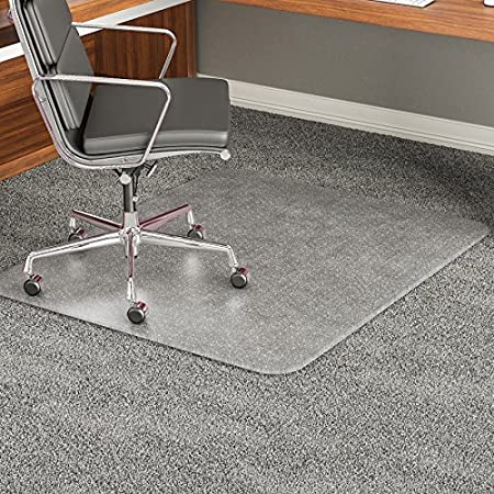 deflect-o 46 by 60-Inch Execumat Studded Beveled Chair Mat for High Pile Carpet, Clear