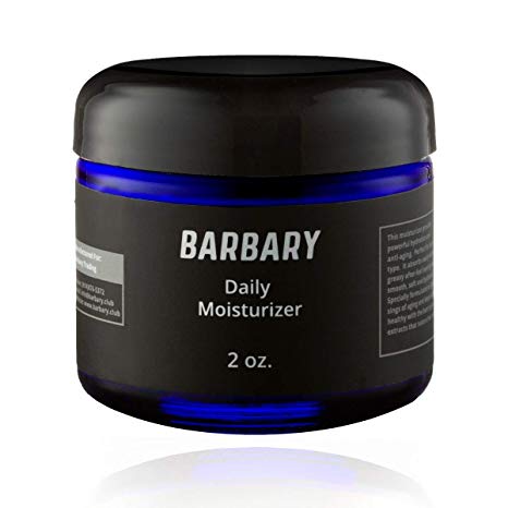 Men’s Facial Moisturizer from Barbary 2oz – Natural & Organic Daily Face Lotion with Vitamin E, Antioxidants, and Hyaluronic Acid (Botanical)